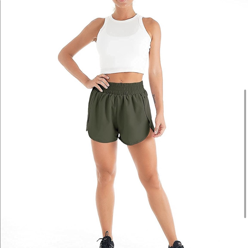 Olive Running Short - Size large